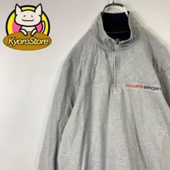 【O001】スウェット CHAPS SPORT ハーフジップ 生地感薄め 古着