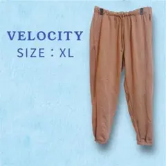 VELOCITY カジュアルパンツ XL ブラウン ボトムス