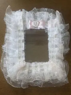 レースフレーム ピンク ホワイト トレカケース デコ