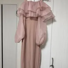 フリル付きピンクドレス　SHEIN