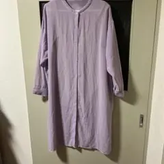 ラベンダー シャツワンピース 2点セット