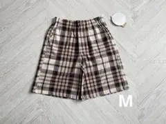 新品　Mサイズ　ハーフパンツ　チェック