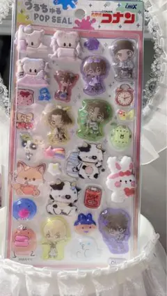 名探偵コナン　うるちゅるポップシール　パワパフ　たまごっち　正規品　おすそ分け