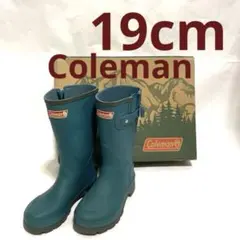 Coleman レインブーツ 長靴 ブルー　コールマン　青バックル付き　19cmのサムネイル