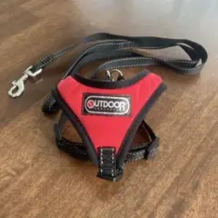 OUTDOOR 赤が可愛い小型犬マザーハーネス　リードセットのサムネイル