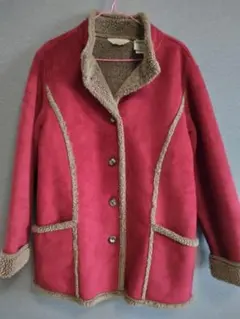 L.L.Bean ピンク ロングジャケット Lサイズ