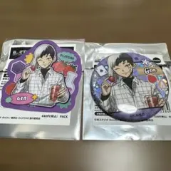 Dr.STONE くだもの狩り　ゲン　缶バッジとステッカーセット