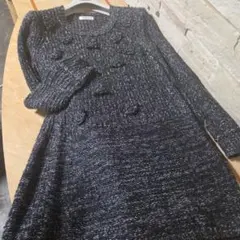 美品♡INGEBORG ダークグレー ラメ入りアメリアワンピース