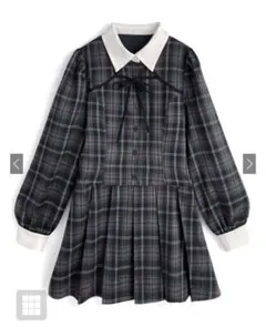 GRL チェック柄プリーツミニワンピース dk1587