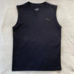 PUMA ブラック ノースリーブタンクトップ 130