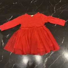 H&M 赤いチュニックワンピース 74cm