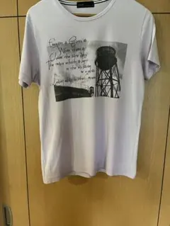 PLUS ONE プリントTシャツ ライトパープル Mサイズのサムネイル