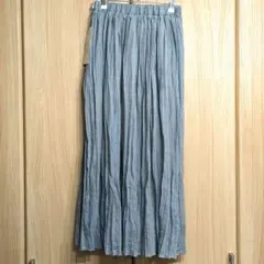 新品未使用　ロングスカート　プリーツ　マキシスカート　神戸レタス　ブルー