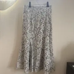 tocco closet 総レース マーメイドロングスカート グレイッシュブルーのサムネイル