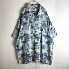 3081 CAMPIA 総柄 カクテル 半袖 シャツ アロハ 黒 黄緑 - メルカリ