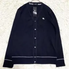 【未使用•タグ付✨】バーバリーブラックレーベル カーディガン ホースロゴ 黒 L