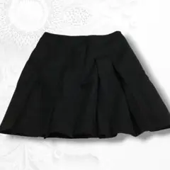 スポーツマックス SPORTMAX ♬ ブラック プリーツスカート 38 ミニ