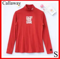 Callaway✨レディース ゴルフシャツ S 赤　モックネック　Sサイズ