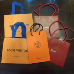 新品♡ルイ・ヴィトン&HERMES& カルティエ&ショップ袋5セット