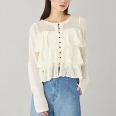 新品 EMMEL REFINES EM ハリヌキ ティアード 2WAY ニット