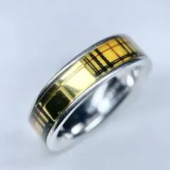 希少 Burberry バーバリー リング ノバチェック シルバー素材 9号相当