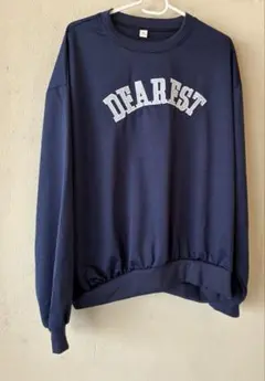 長袖 トレーナー ネイビー XL