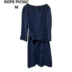 ロペピクニック フォーマル リボンワンピース　M オケージョン　ネイビー