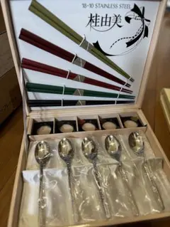 KY-301 ステンレススプーンと箸セット 15PCS