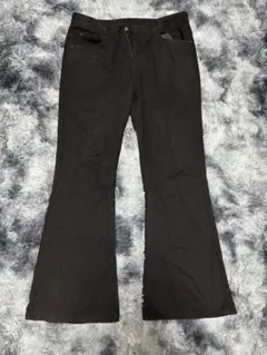 極美品 XL フレアパンツ ブラック デニム モード Y2K
