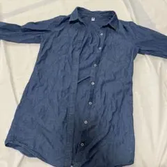 UNIQLO デニムブルー 長袖シャツ 140