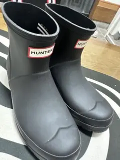 HUNTER ブラック ショートブーツ