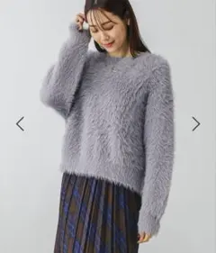 グローバルワーク　シャギークルーネックプルオーバー