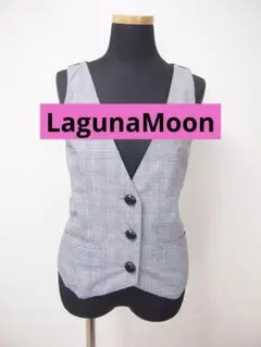 美品 LagunaMoon ラグーナムーン グレー チェック柄 ベストのサムネイル