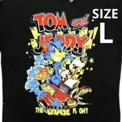 新品未使用 海外限定 トムとジェリー Tシャツ メンズ 黒 L ②