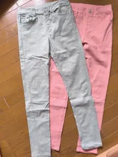 スキニーパンツ2枚セット 160cm