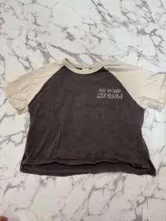 ミッキーマウス Tシャツ 焦げ茶×クリーム110cm