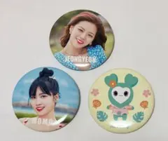 TWICE 缶バッジ  ミブリー／モモ／ジョンヨン