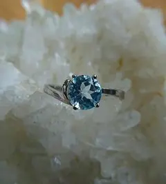 ☆シャボン玉様専用☆綺麗！！☆天然石 ブルートパーズ リング