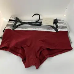 カルバンクライン メンズ ボクサーパンツ 赤黒グレー 3枚セット 新品未使用