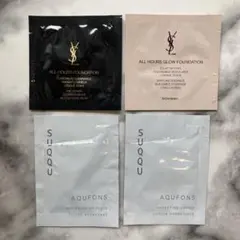 YSL ファンデーション　サンプル／SUQQU スキンケアサンプル