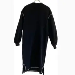 ジュノア ロングワンピース ゆったり マタニティ 妊婦 ブラック 黒　ポケット