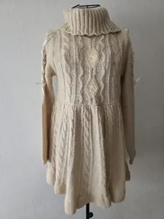 【新品タグ付き・未着用】axes femme　ケーブルニット ミニワンピース