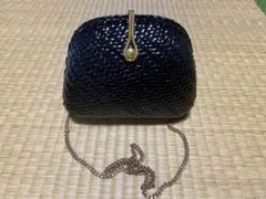 天然柳の編み込みクラッチバッグ