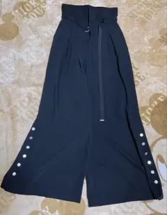ladymade サイドボタン ワイドパンツ ブラック M