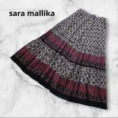 sara mallika　コモンプリントスカート　フレアロングスカート　マキシ丈のサムネイル