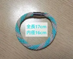 ビーズクロッシェ　ブレスレット　ハンドメイド