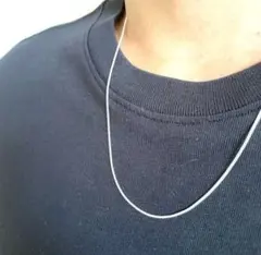 55cm シルバー ベネチアンチェーンネックレス　ユニセックス