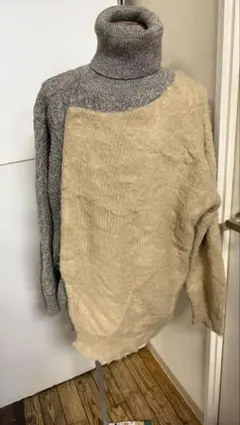 新品未使用タグ付BED J.W FORDフード付ハイネックセーター BED J.W. FORD / ベッドフォード】Turtleneck Hooded Knit