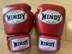 WINDY ボクシンググローブ 6 oz 赤 紐タイプ - メルカリ