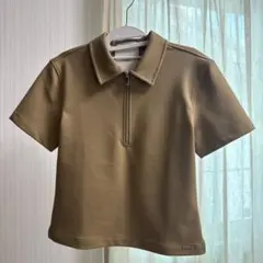 Calvin Klein ハーフジップ ポロシャツ ベージュのサムネイル